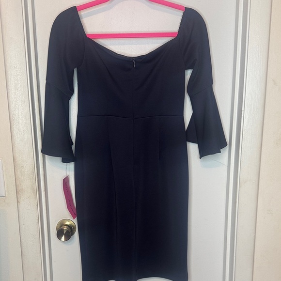 Betsey Johnson Off-Shoulder Navy Blue Dress - Picture 4 of 7